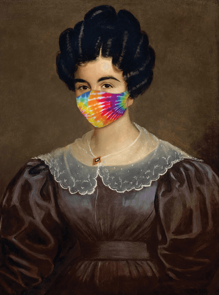 Metis wife with mask